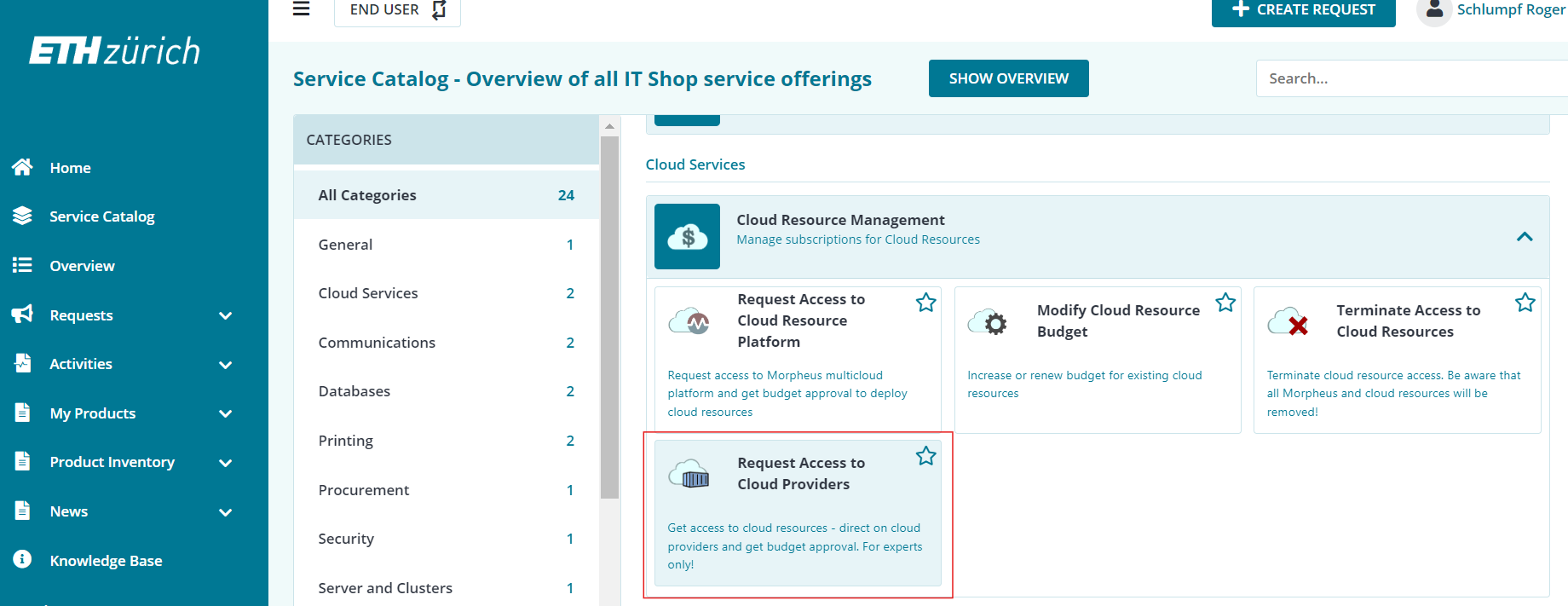 Request Access to Cloud Providers