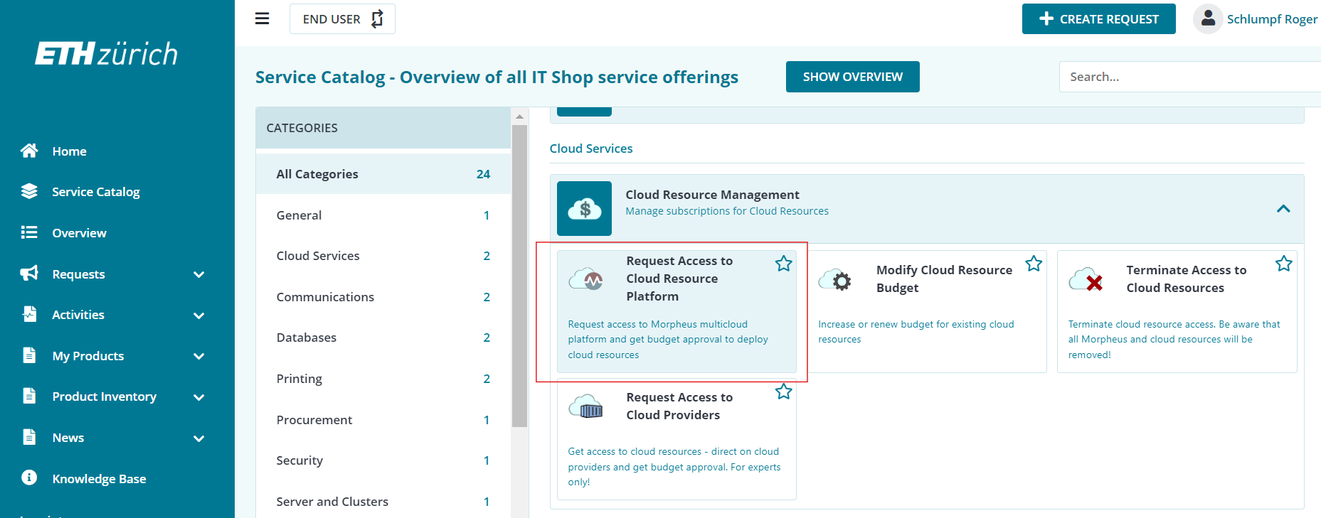 Request Access to Cloud Resource Platform